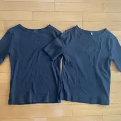 UNIQLO ユニクロブラック 黒半袖Tシャツ Mサイズ 2枚セット