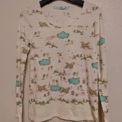 長袖Tシャツ 自然プリント