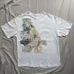 【90s】アニマル ビンテージ Tシャツ ネコ科大集結 虎 シングルステッチ