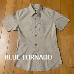 ［メンズ］BLUE TORNADO 半袖シャツ Mサイズ ベージュ