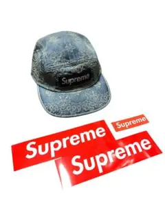 ★Supreme Bandana Jacquard Denim Camp Cap