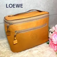 【大人気】ロエベ アナグラム ハンドバッグ バニティ レザー ヴィンテージ