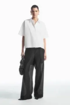 COS BOXY SHORT-SLEEVED POPLIN SHIRT 38