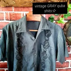 vintage GRAY quba shits☆