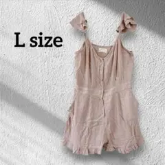 【URBAN OUTFITTERS】 リボン ストラップ サロペット L-G