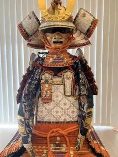 新品同様！【未使用品】丸武産業製【現代甲冑•等身大】◎ 当世素掛紺白茶糸威具足◎ 新品同様！【未使用品】丸武産業製【現代甲冑•等身大】◎ 当世素