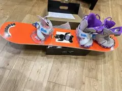 子供用スノボ、ビンディング、ブーツセット