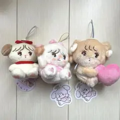 mikko いちごマスコット　天使ちゃんマスコット　ぬいぐるみ　３個セット