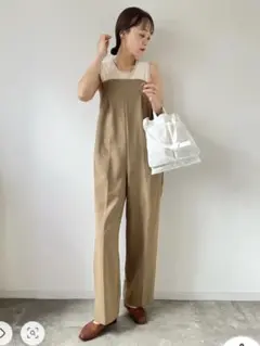 LA PEAU DE GEM 2タックベアサロペット　オールインワン　36
