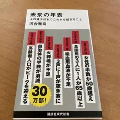 未来の年表 河合雅司著 760ページ