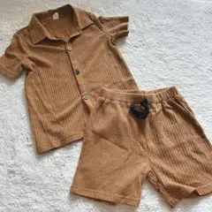 【未使用品】セットアップ　7Y 110-130程度　男の子　秋夏　リブ　シャツ