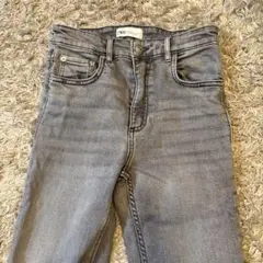 ZARA グレー スキニーデニム ハイウエスト