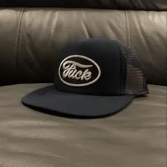 Fuck Oval Logo Trucker Mesh Cap Navy