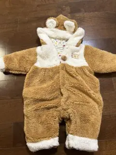 CROISSANCE BEBE クマ耳付きフリースアウター 70