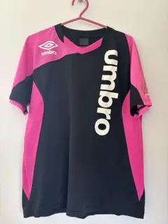 【Lサイズ】umbro 半袖スポーツウェア 黒/ピンク