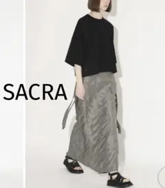 未使用級✨️ SACRA カットソー プルオーバー 半袖 定価28600円