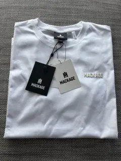 MACKAGE ホワイト Tシャツ XS シリコンロゴ