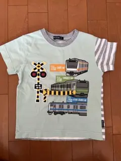 【moujonjon】電車デザイン Tシャツ 100cm