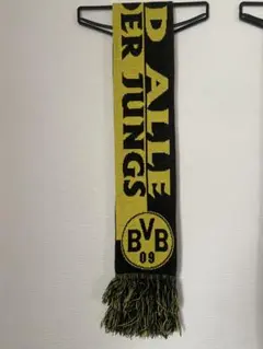 BVB 09 ボルシアドルトムント　マフラー 黒と黄 フリンジ付き　ドイツ