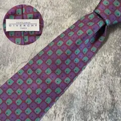 AN287 GIVENCHY パープル シルク ネクタイ
