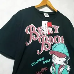 新品　Betty Boop　Tシャツ　メンズ　黒色　レトロ風　Lサイズ　未使用品