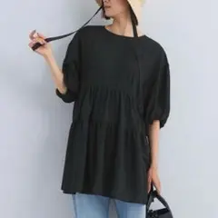 24SS ティアード チュニック ブラウス