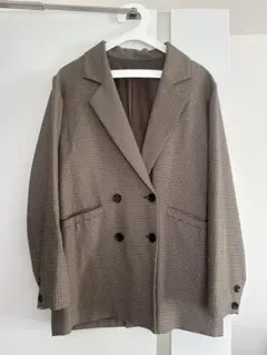 テーラードジャケット　チェック　Heather