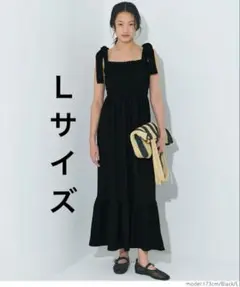 coca シボシャーリング リボンワンピース Lサイズ
