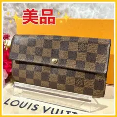 ルイヴィトン ポルトフォイユ サラ ダミエ 長財布 レディース カルトクレディ