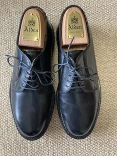 Alden　オールデン　バーニーズニューヨーク　レザープレーントゥ　53517 オールデン 53517 プレーントゥ ブラック カーフ モディファイド