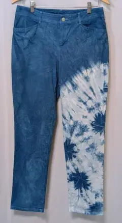 手染め 藍染 ストレッチ デニムパンツ Ｌ ７２ｃｍ