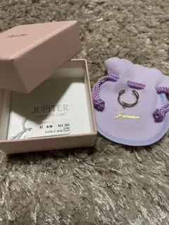 jupiter クロス一粒ダイヤピンキーリング ピンクゴールド