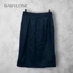 【BABYLONE】　タイトスカート　ネイビー　無地　オフィス　フォーマル