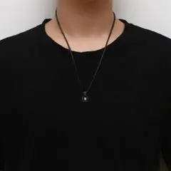 大人気　プロジェクションネックレス　マイフォトジュエリー　チタン　スチール　黒
