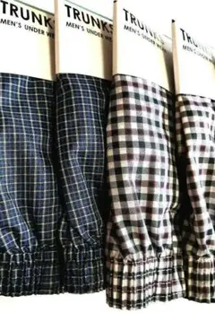 メンズシンプルトランクス4枚セット 定番チェック柄Mサイズ
