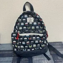 新幹線　電車　乗り物　柄ネイビーリュック