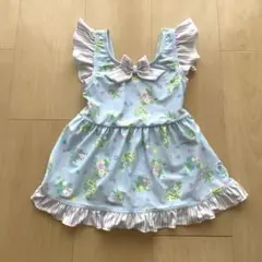 KP/100cm/花柄フリル水着/女の子用/ワンピース
