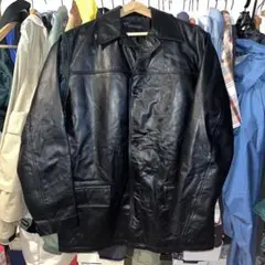美品　BANANA REPUBLIC レザー　カーコート　ブラック　木村拓哉 美品 BANANA REPUBLIC レザー カーコート ブラック 木村拓哉