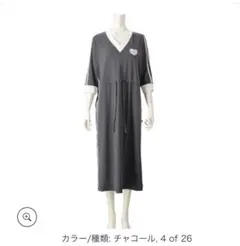 PERSONS スポーツテイストラインポイントワンピース 半袖ワンピース S