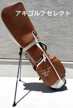 即日発送マルボンゴルフ キャディバッグ Malbon Golfスタンドバッグ茶