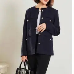 新品　しまむら 星玲奈 ツイードジャケット ネイビー Ｌサイズ 新品 セレモニー