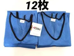 ビブス　青　L 12枚　ゼッケン　メッシュ　無地　チーム分け　スポーツ　未使用品