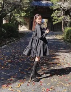 【最終値下げ】eimy istoire ボリュームティアードミニワンピース