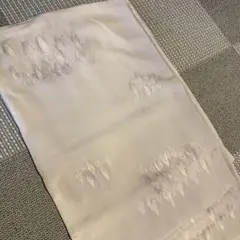 薄いグレー　刺繍 小紋 着物