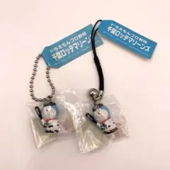 千葉ロッテマリーンズ　ドラえもん ストラップ＆ボールチェーンキーホルダー