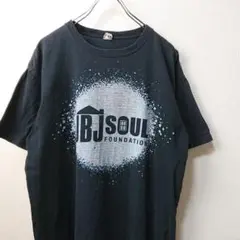 USA古着 anvil プリントTシャツ JBL風 ブラック 黒 sizeL