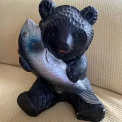 クマ　魚　貯金箱