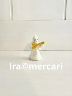 音楽家のピエロ　フェーブ　フェーヴ　フランス製　ミニチュア　陶器　マンドリン