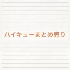 【コメント必須】ハイキュー まとめ売り