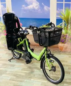 4354 電動自転車ヤマハ 20インチ 子供乗せ 超高性能バッテリー グリーン